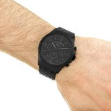 Buy Shop Fossil Forrester Chronograph Black Dial Black Steel Strap Watch for Men - FS5697 USA Online