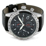 Buy Shop Hugo Boss Aero Chronograph Black Dial Black Leather Strap Watch for Men - 1513770 USA Online
