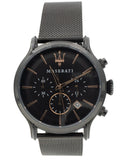 Buy Shop Maserati Epoca Chronograph Black Dial Black Mesh Strap Watch For Men - R8873618013 USA Online