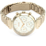 Hugo Boss Flawless Quartz White Dial Gold Steel Strap Watch for Women -1502531