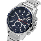 Buy Shop Tommy Hilfiger Mason Quartz Blue Dial Silver Steel Strap Watch for Men - 1791788 USA Online