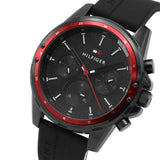 Buy Shop Tommy Hilfiger Mason Black Dial Black Rubber Strap Watch for Men - 1791793 USA Online