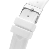Buy Shop Guess Sparkling Silver Dial White Rubber Strap Watch For Women - GW0032L1 USA Online