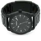 Buy Shop Fossil Machine Black Dial Black Steel Strap Watch for Men - FS4775 USA Online