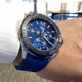 Tag Heuer Formula 1 Chronograph Blue Dial Blue Rubber Strap Watch for Men - CAZ101AV.FT8077