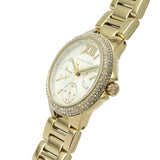 Michael Kors Mini Camille Chronograph White Dial Rose Gold Steel Strap Watch For Women - MK6844