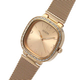 Buy Shop Guess Tapestry Diamonds Rose Gold Dial Rose Gold Mesh Bracelet Watch for Women - GW0354L3 USA Online