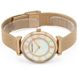 Buy Shop Emporio Armani Gianni T Bar Mother of Pearl Dial Gold Mesh Bracelet Watch For Women - AR11321 USA Online