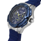 Buy Shop Guess Genesis Multi Function Analog Blue Dial Blue Rubber Strap Watch For Men - W1254G1 USA Online