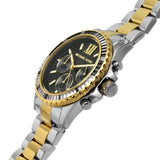 Buy Shop Michael Kors Everest Chronograph Black Dial Two Tone Steel Strap Watch For Women - MK7209 USA Online