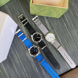 Buy Shop Gucci G Timeless Quartz White Dial Grey NATO Strap Watch For Women - YA1264184 USA Online