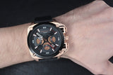 Buy Shop Diesel BAMF Chronograph Black Dial Black Leather Strap Watch For Men - DZ7346 USA Online