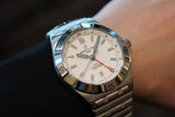 Buy Shop Breitling Chronomat GMT 40 White Dial Silver Steel Strap Watch for Men - A32398101A1A1 USA Online