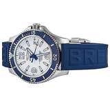 Buy Shop Breitling Superocean II Automatic 42mm White Dial Blue Rubber Strap Watch for Men - A17366D81A1S2 USA Online