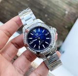 Buy Shop Tag Heuer Aquaracer Quartz Diamonds Blue Dial Silver Steel Strap Watch for Women - WAY131N.BA0748 USA Online
