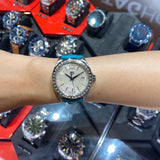 Buy Shop Tag Heuer Formula 1 Quartz Diamonds Mother of Pearl Dial Blue Leather Strap Watch for Women - WBJ131A.FC8256 USA Online