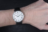 Buy Shop Tissot Everytime Medium White Dial Black Leather Strap Watch For Men - T109.410.16.033.01 USA Online