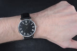 Buy Shop Tissot Everytime Medium Black Dial Black Leather Strap Watch For Men - T109.410.16.053.00 USA Online
