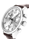Buy Shop Tissot T Sport Chrono XL Classic Silver Dial Brown Leather Strap Watch For Men - T116.617.16.037.00 USA Online