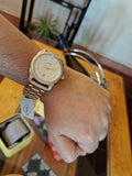 Buy Shop Fossil Machine Gold Dial Gold Steel Strap Watch for Men - FS5264 USA Online
