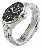 Buy Shop Tag Heuer Aquaracer Caliber 5 Black Dial Silver Steel Strap Watch for Men - WAY201A .BA0927 USA Online