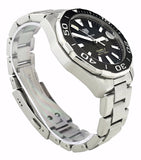 Buy Shop Tag Heuer Aquaracer Caliber 5 Black Dial Silver Steel Strap Watch for Men - WAY201A .BA0927 USA Online