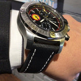 Buy Shop Breitling Avenger Chronograph 45mm Swiss Air Force Team Black Dial Black Nylon Strap Watch for Men - A133171A1B1X1 USA Online