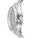 Buy Shop Fossil Rye Automatic Skeleton Silver Dial Silver Steel Strap Watch for Women - BQ3753 USA Online