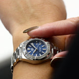 Tag Heuer Aquaracer Blue Dial Silver Steel Strap Watch for Women - WBD1412.BA0741