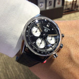 Buy Shop Tag Heuer Carrera Automatic Chronograph Black Dial Black Leather Strap Watch for Men - CBS2210.FC6534 USA Online