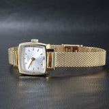 Buy Shop Tissot Lovely Square Silver Dial Gold Mesh Bracelet Watch For Women - T058.109.33.031.00 USA Online