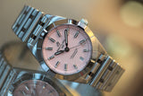 Buy Shop Breitling Chronomat 32 Diamonds Pink Dial Silver Steel Strap Watch for Women - A77310101K1A1 USA Online