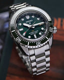 Buy Shop Seiko Prospex GMT Divers Automatic Marine Green Dial Silver Steel Strap Watch For Men - SPB381J1 USA Online