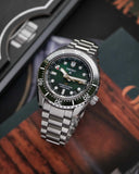 Buy Shop Seiko Prospex GMT Divers Automatic Marine Green Dial Silver Steel Strap Watch For Men - SPB381J1 USA Online