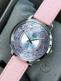 Buy Shop Guess Dahlia Analog Silver Dial Pink Leather Strap Watch for Women - GW0529L1 USA Online