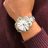 Buy Shop Tag Heuer Aquaracer Calibre 5 Automatic White Dial Silver Steel Strap Watch for Men - WAY2013.BA0927 USA Online