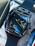 Buy Shop Guess Legend Analog Black Dial Black Rubber Strap Watch For Men - GW0648G1 USA Online