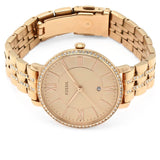 Buy Shop Fossil Jacqueline Rose Gold Dial Rose Gold Steel Strap Watch for Women - ES3546 USA Online