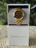 Buy Shop Michael Kors Slim Runway Crystals Gold Dial Gold Steel Strap Watch for Women - MK4659 USA Online