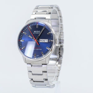 Buy Shop Mido Commander II Automatic Chronometer Blue Dial Silver Steel Strap Watch For Men - M021.431.11.041.00 USA Online