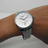Buy Shop Tissot T Classic Carson Premium Powermatic 80 White Dial Silver Steel Strap Watch For Men - T122.407.11.031.00 USA Online