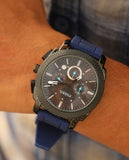 Buy Shop Fossil Machine Chronograph Black Dial Black Leather Strap Watch for Men - FS5361 USA Online