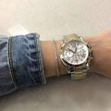 Buy Shop Michael Kors Bradshaw Chronograph Silver Dial Two Tone Steel Strap Watch For Women - MK5855 USA Online