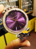 Buy Shop Michael Kors Darci Purple Dial Two Tone Steel Strap Watch for Women - MK3353 USA Online