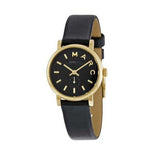 Buy Shop Marc Jacobs Baker Black Dial Black Leather Strap Watch for Women - MBM1273 USA Online
