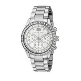 Buy Shop Michael Kors Brinkley Diamonds Silver Dial Silver Steel Strap Watch for Women - MK6186 USA Online