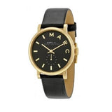 Buy Shop Marc Jacobs Baker Black Dial Black Leather Strap Watch for Women - MBM1269 USA Online