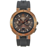 Buy Shop Versace V Extreme Chronograph Brown Tone Dial Black Rubber Strap Watch for Men - VCN030017 USA Online