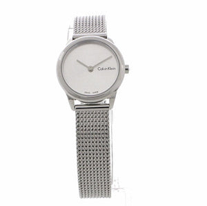 Buy Shop Calvin Klein Minimal White Dial Silver Mesh Bracelet Watch for Women - K3M231Y6 USA Online