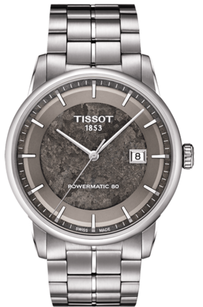 Buy Shop Tissot Luxury Powermatic 80 Anthracite Grey Dial Silver Steel Strap Watch For Men - T086.407.11.061.10 USA Online